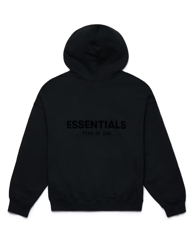 Black essentials hoodie